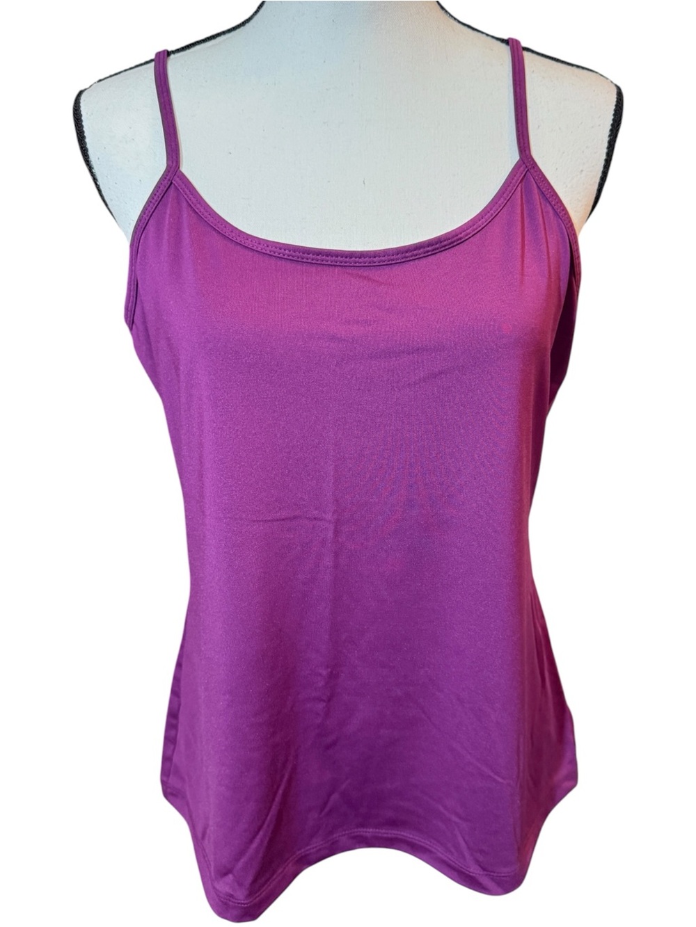 Fashion Bug Spaghetti Strap Tank in Vibrant Magenta, size L, NWOT